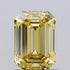 1.02ct Emerald Lab Grown Diamond (Colour Fancy Yellow, Clarity VS1, IGI Certified)