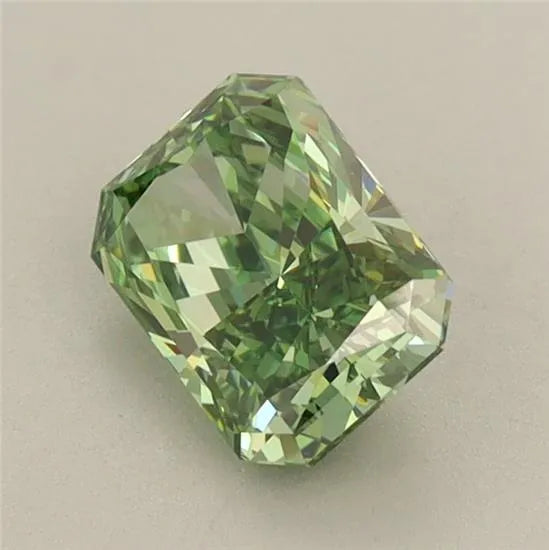1.03ct Radiant Lab Grown Diamond (Colour Fancy Vivid Green, Clarity VVS2, IGI Certified)