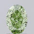 1.05ct Oval Lab Grown Diamond (Colour Fancy Vivid Green, Clarity IF, IGI Certified)