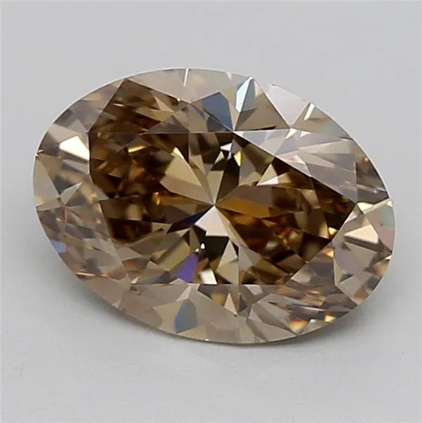 1.51ct Oval Lab Grown Diamond (Colour Fancy Brown, Clarity VVS1, IGI Certified)