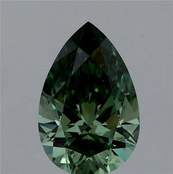 1.52ct Pear Lab Grown Diamond (Colour Fancy Vivid Green, Clarity VS1, IGI Certified)