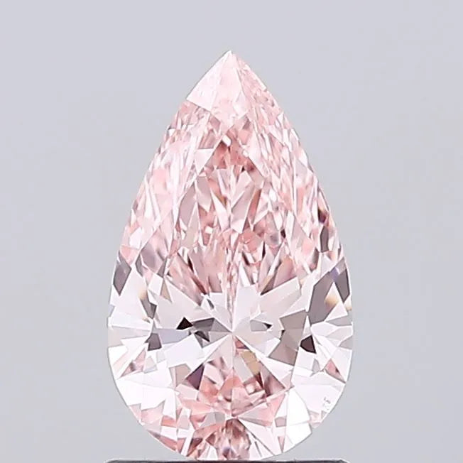 1.01ct Pear Lab Grown Diamond (Colour Fancy Vivid Pink, Clarity VS1, IGI Certified)