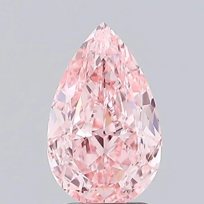 2.10ct Pear Lab Grown Diamond (Colour Fancy Vivid Pink, Clarity VVS1, IGI Certified)