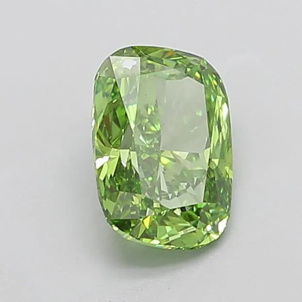 2.50ct Cushion modified Lab Grown Diamond (Colour Fancy Vivid Green, Clarity VS1, IGI Certified)