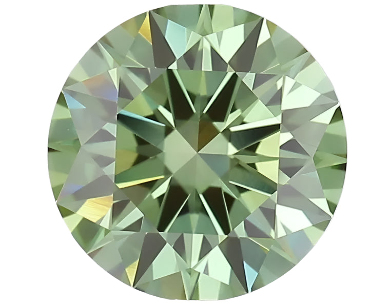 1.62ct Round Lab Grown Diamond (Colour Fancy Vivid Green, Clarity VVS2, Cut ID, IGI Certified)