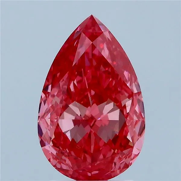 3.05ct Pear Lab Grown Diamond (Colour Fancy Vivid Pink, Clarity VVS1, IGI Certified)