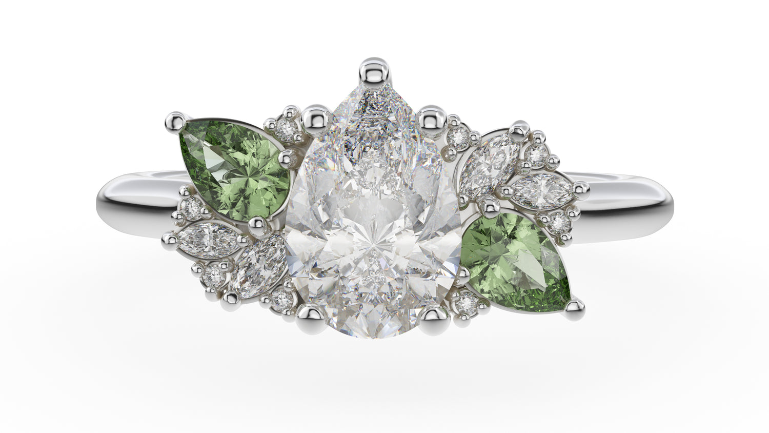 The Fleur Ring | Pear | Setting Only - Lavender Creek Gems