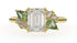 The Fleur Ring | Emerald Cut | Setting Only - Lavender Creek Gems