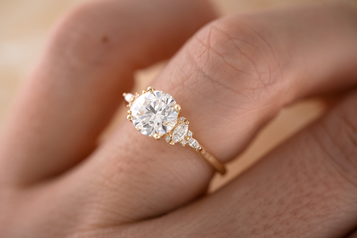 The Maeve 1.7 CT Round Diamond Ring - Lavender Creek Gems
