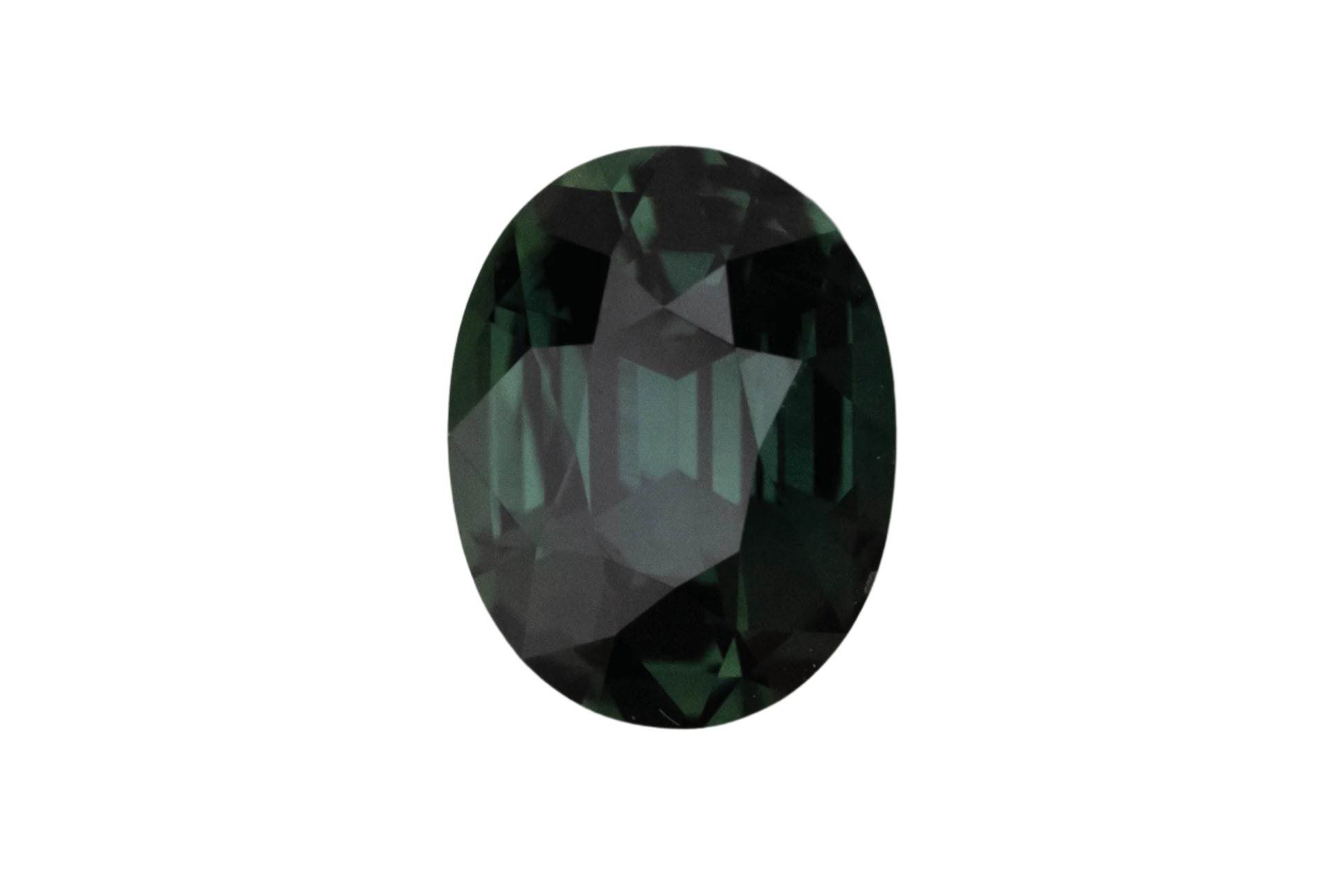 2.61 CT Oval Cut Deep Teal Sapphire - Lavender Creek Gems