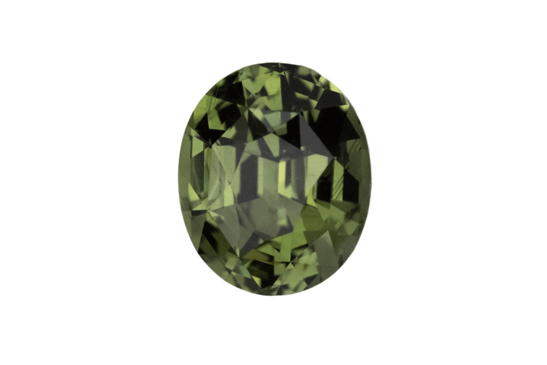 2.54 CT Oval Cut Green Sapphire - Lavender Creek Gems