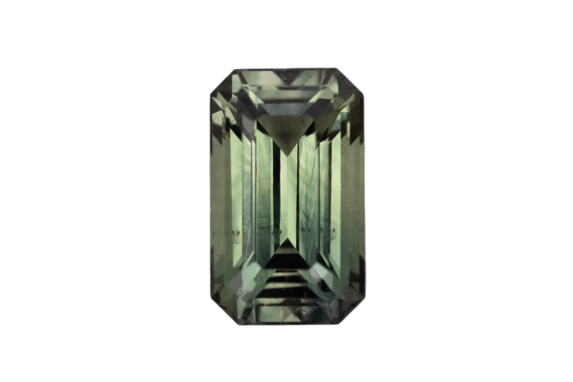 2.39 CT Emerald Cut Teal Green Sapphire - Lavender Creek Gems