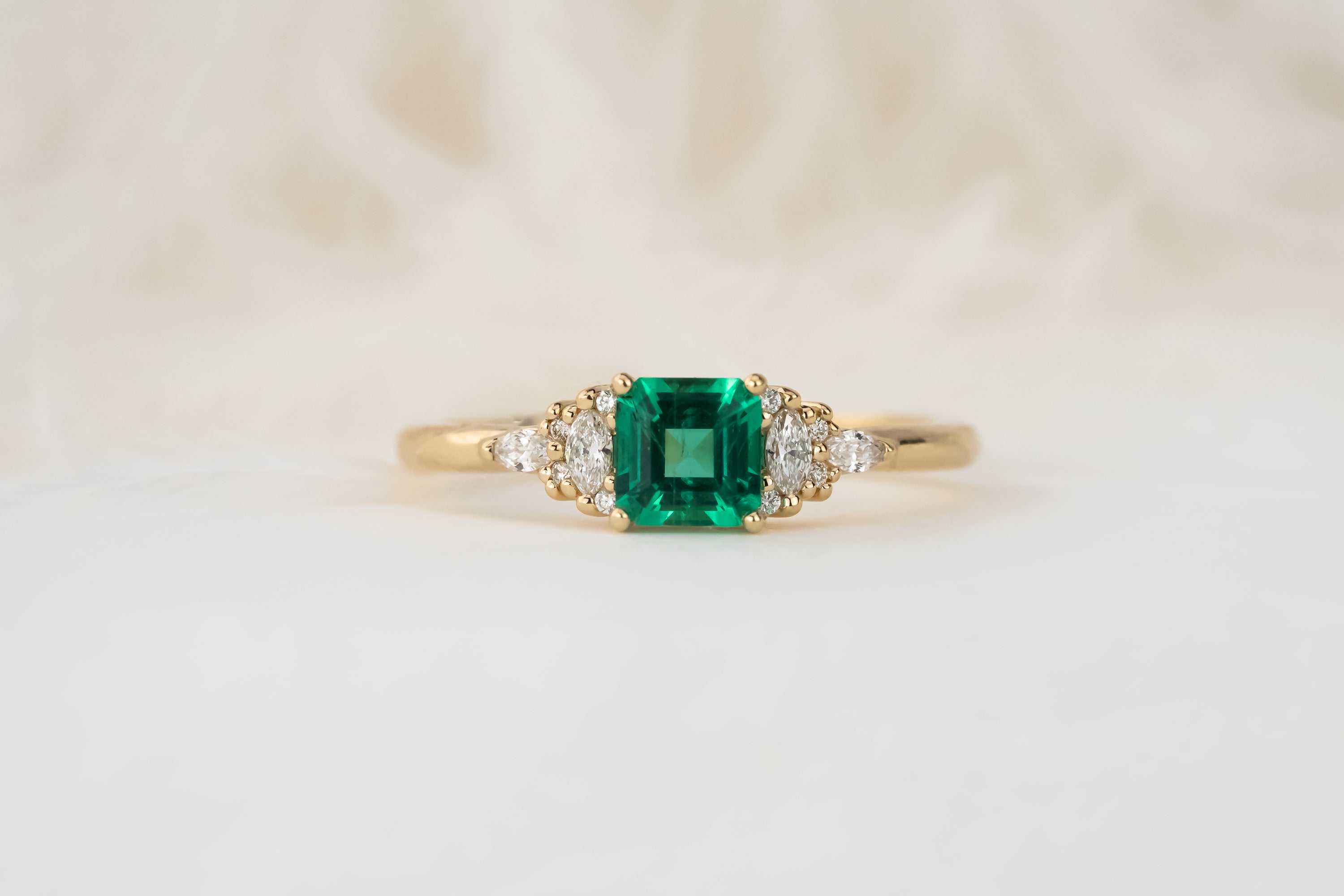 The Mini Maeve Ring | 0.45 CT Asscher Emerald - Lavender Creek Gems