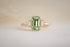The Sura 1.81 CT Emerald Cut Green Garnet Ring - Lavender Creek Gems