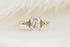 The Maeve Ring | 1.62 CT Antique Cushion Diamond + Green Sapphire - Lavender Creek Gems