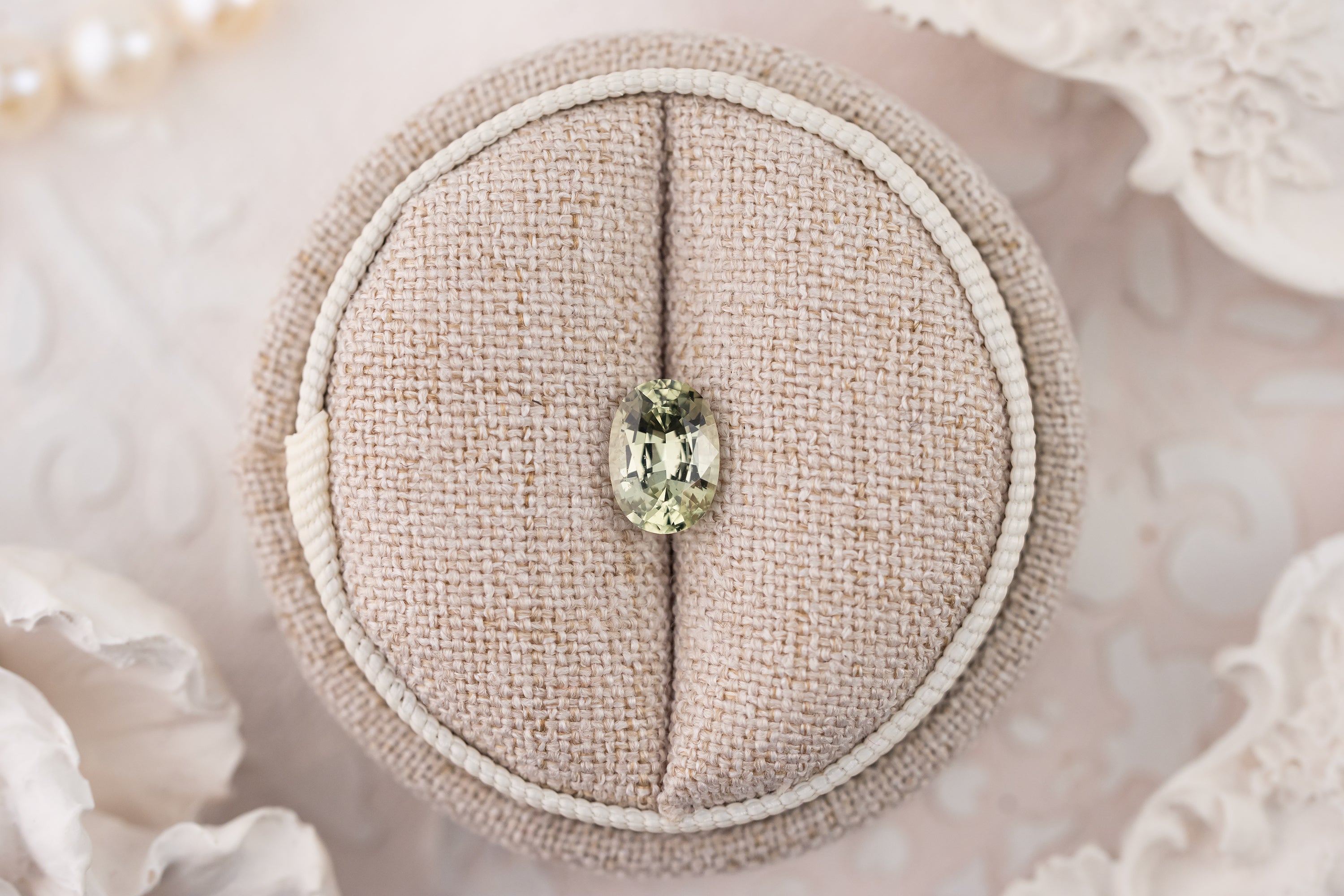 1.72 CT Oval Light Green Sapphire - Lavender Creek Gems