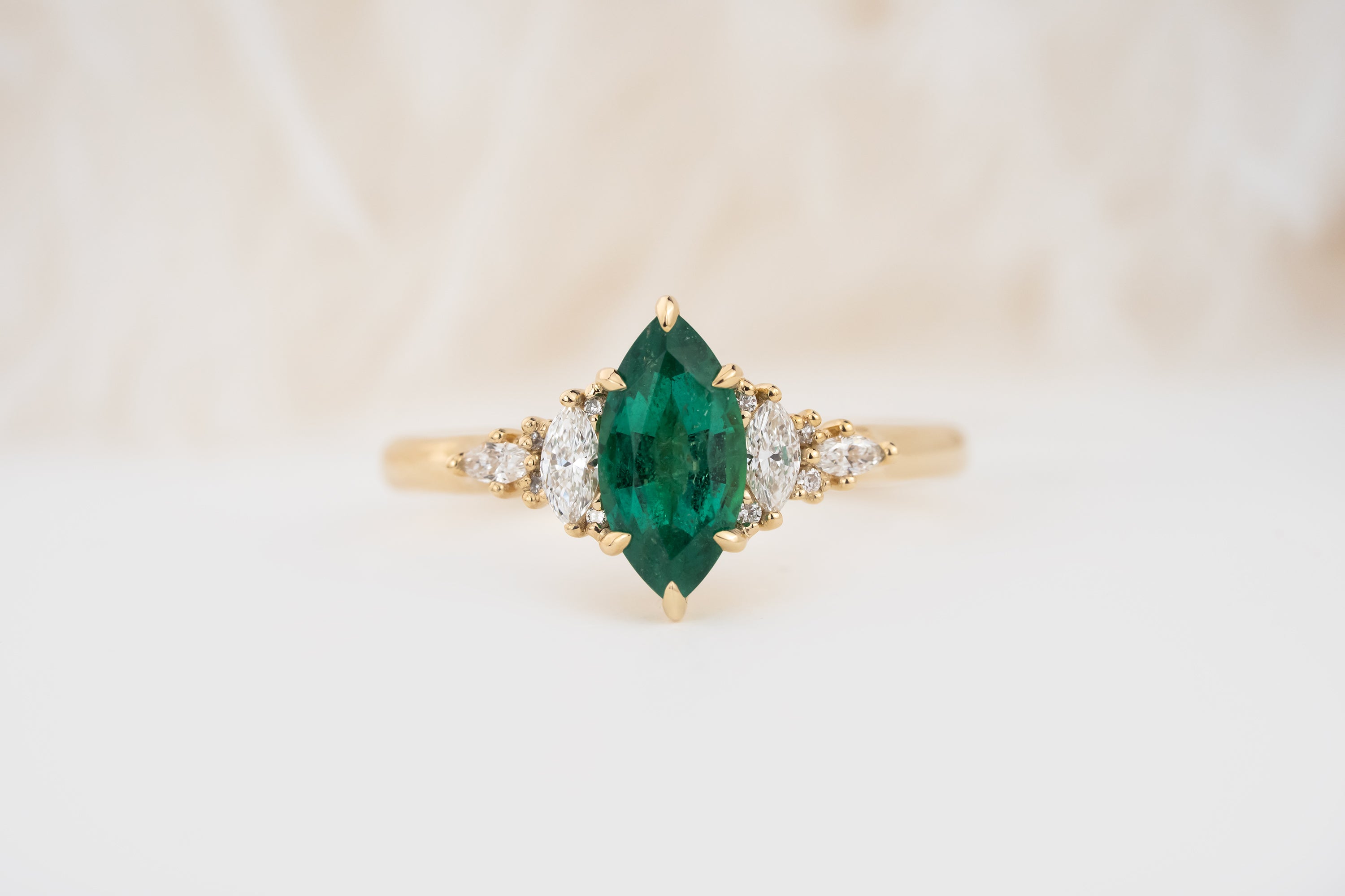 The Maeve Ring | 0.77 CT Marquise Emerald