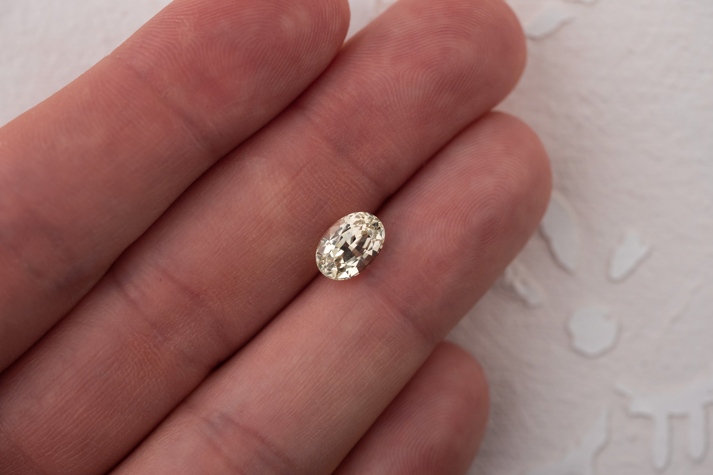 2.17 CT Oval Pale Mint Green Sapphire - Lavender Creek Gems