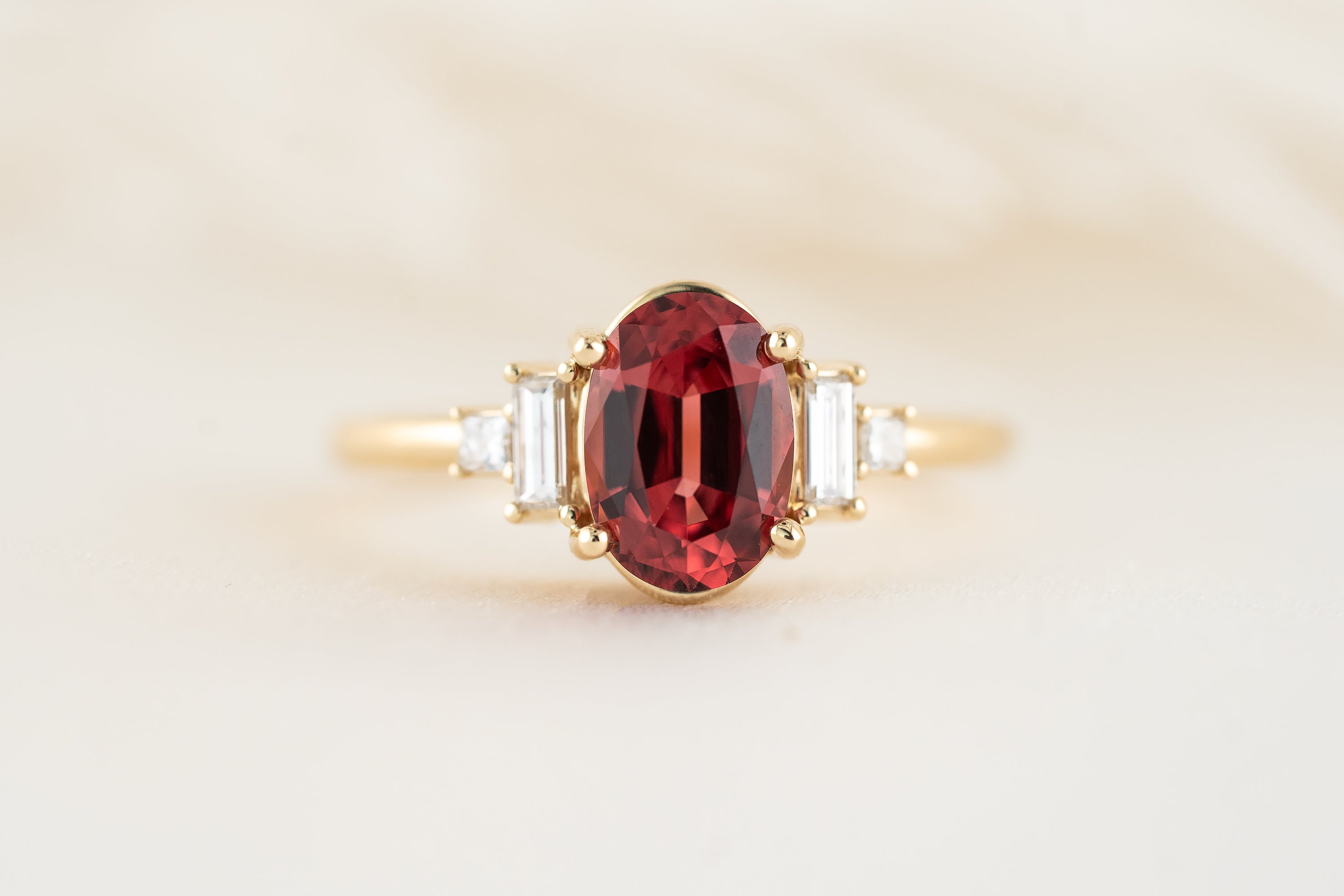 The Mira Ring | 1.66 CT Oval Red Spinel - Lavender Creek Gems