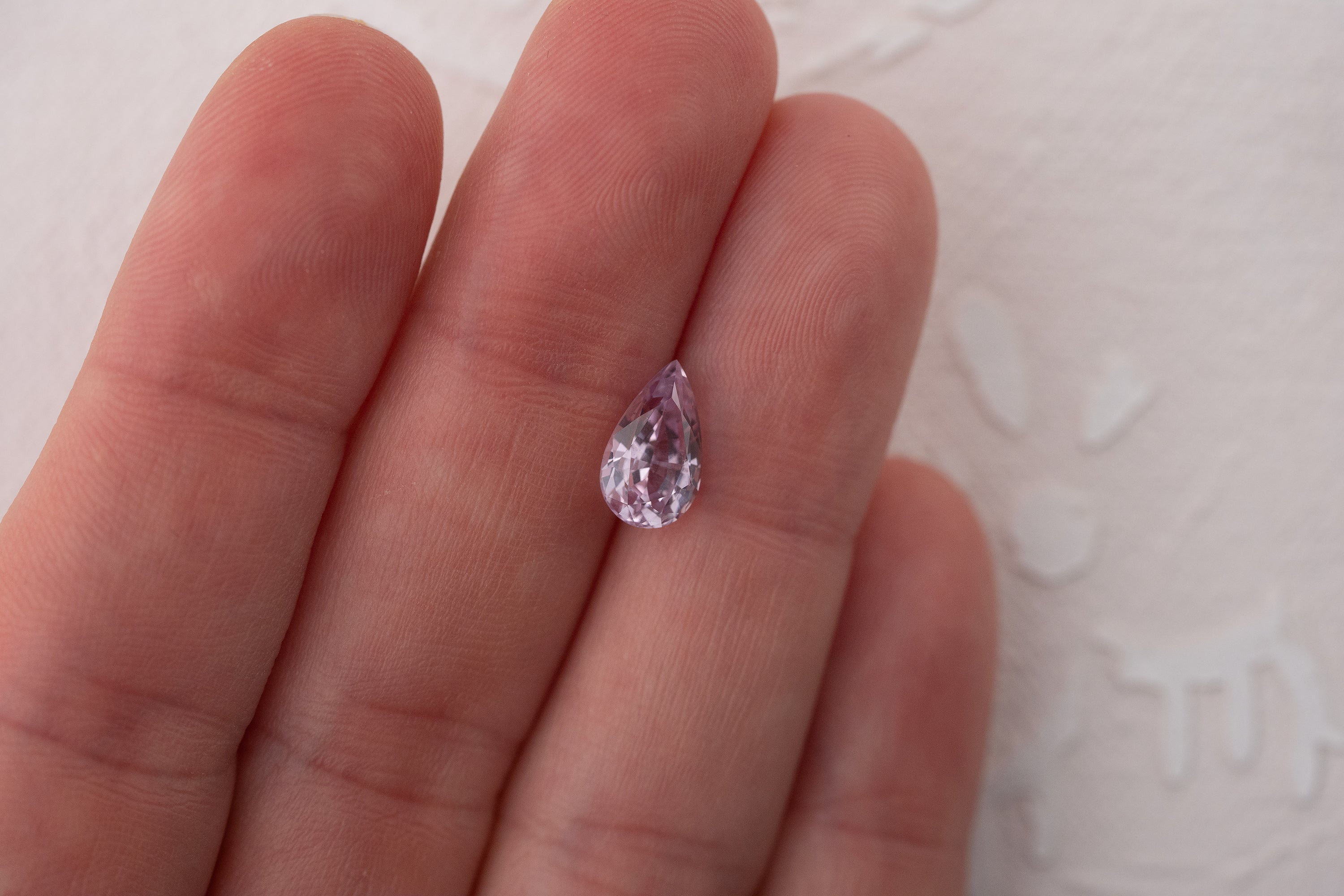 2.36 CT Pear Pastel Purple Sapphire - Lavender Creek Gems