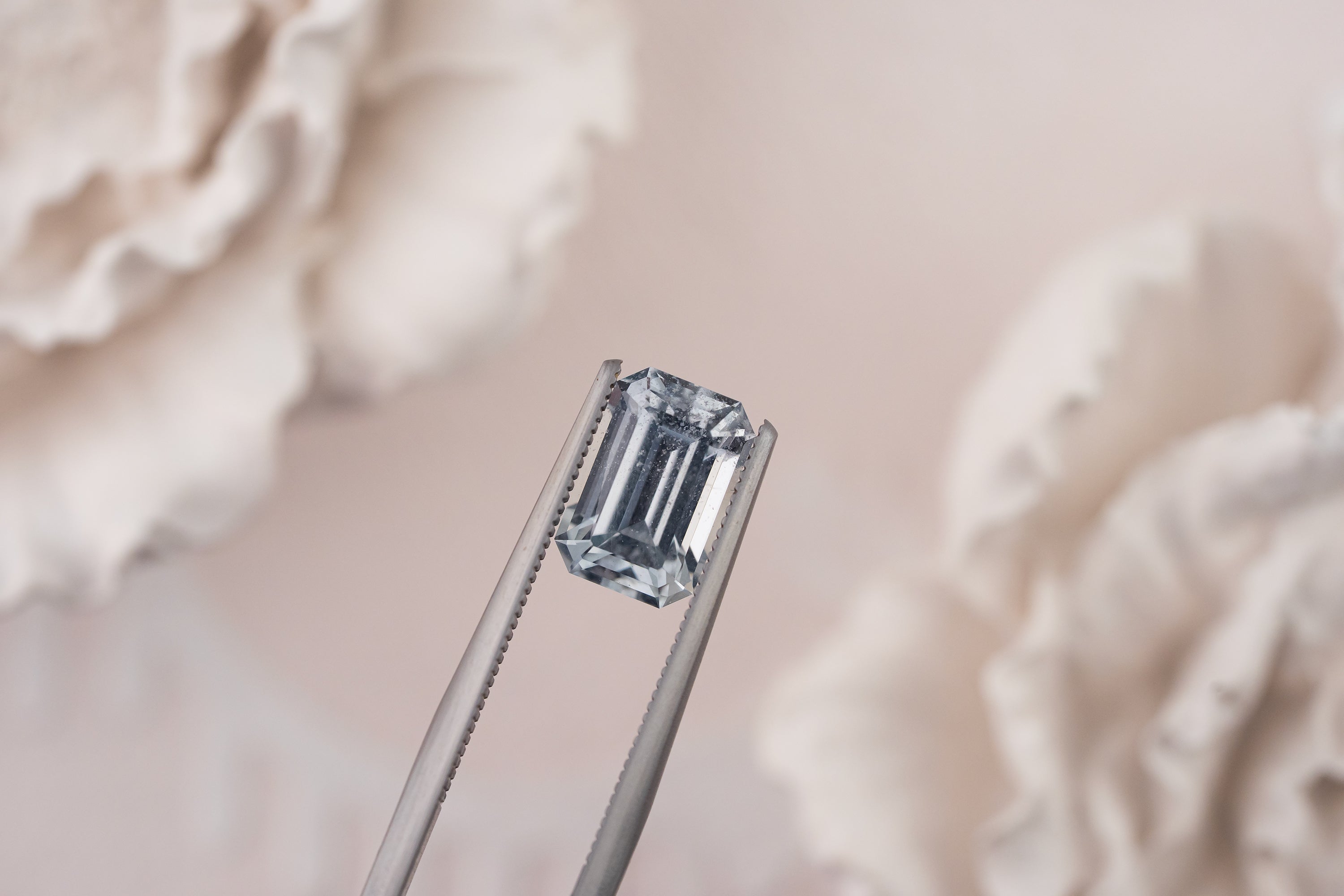 2.52 CT Emerald Cut Pale Blue Sapphire - Lavender Creek Gems