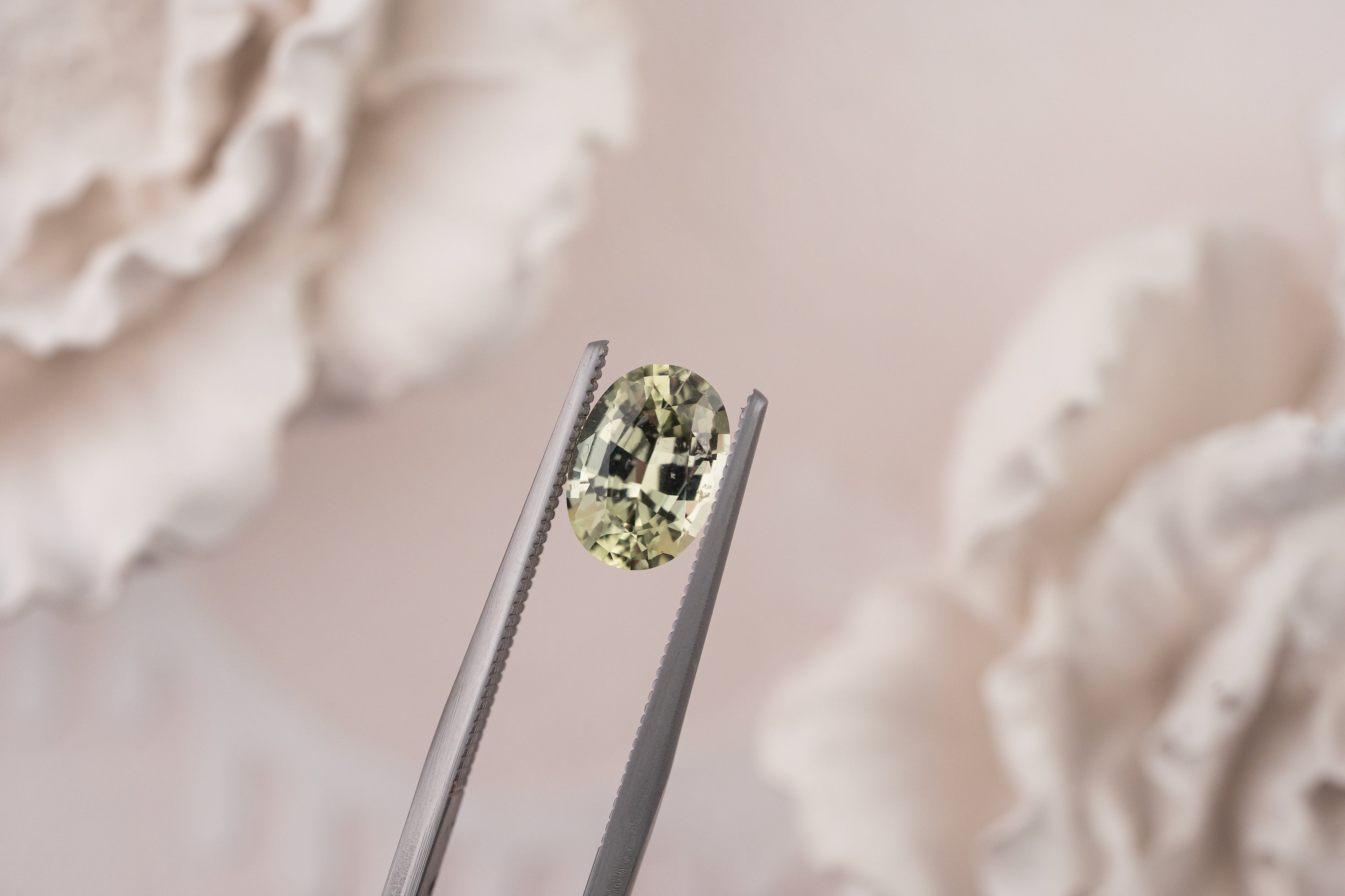 1.72 CT Oval Light Green Sapphire - Lavender Creek Gems