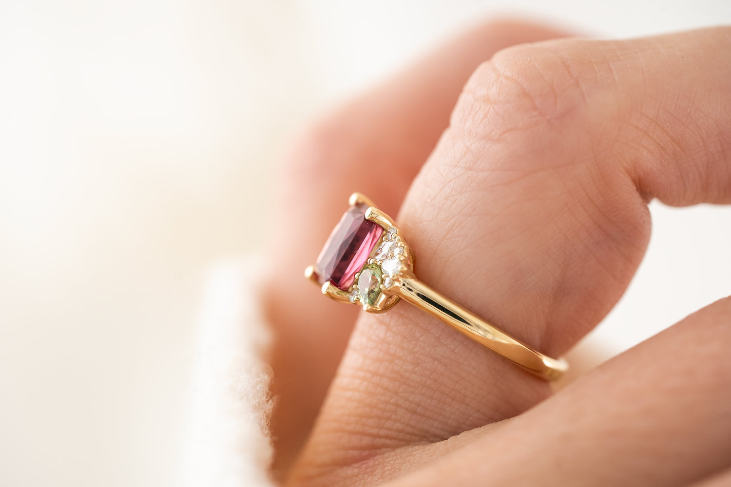 The Fleur Ring | 1.86 CT Radiant Red Spinel - Lavender Creek Gems