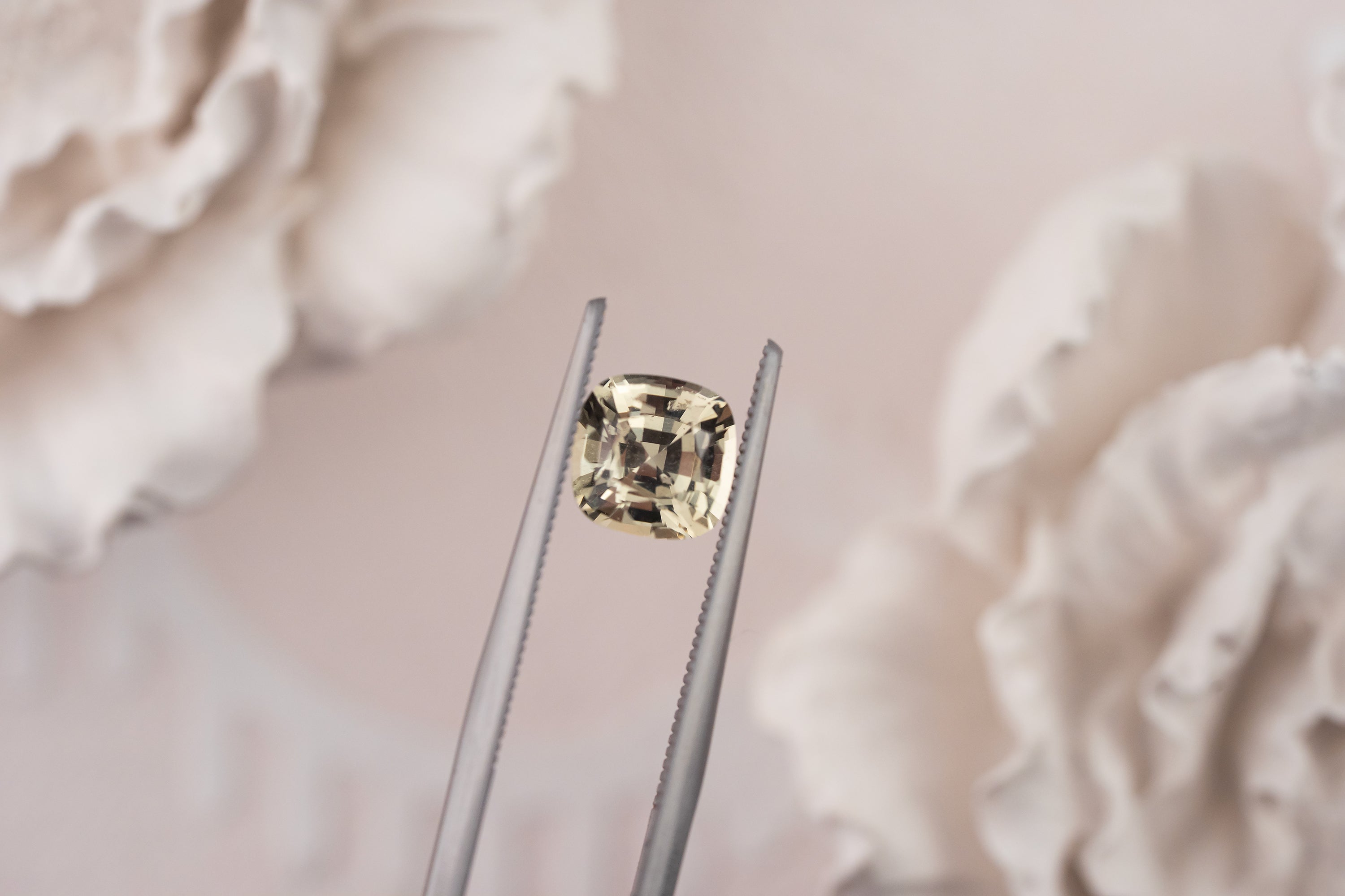 1.54 CT Cushion Light Green Sapphire - Lavender Creek Gems