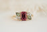 The Fleur Ring | 2 CT Emerald Cut Red Spinel - Lavender Creek Gems