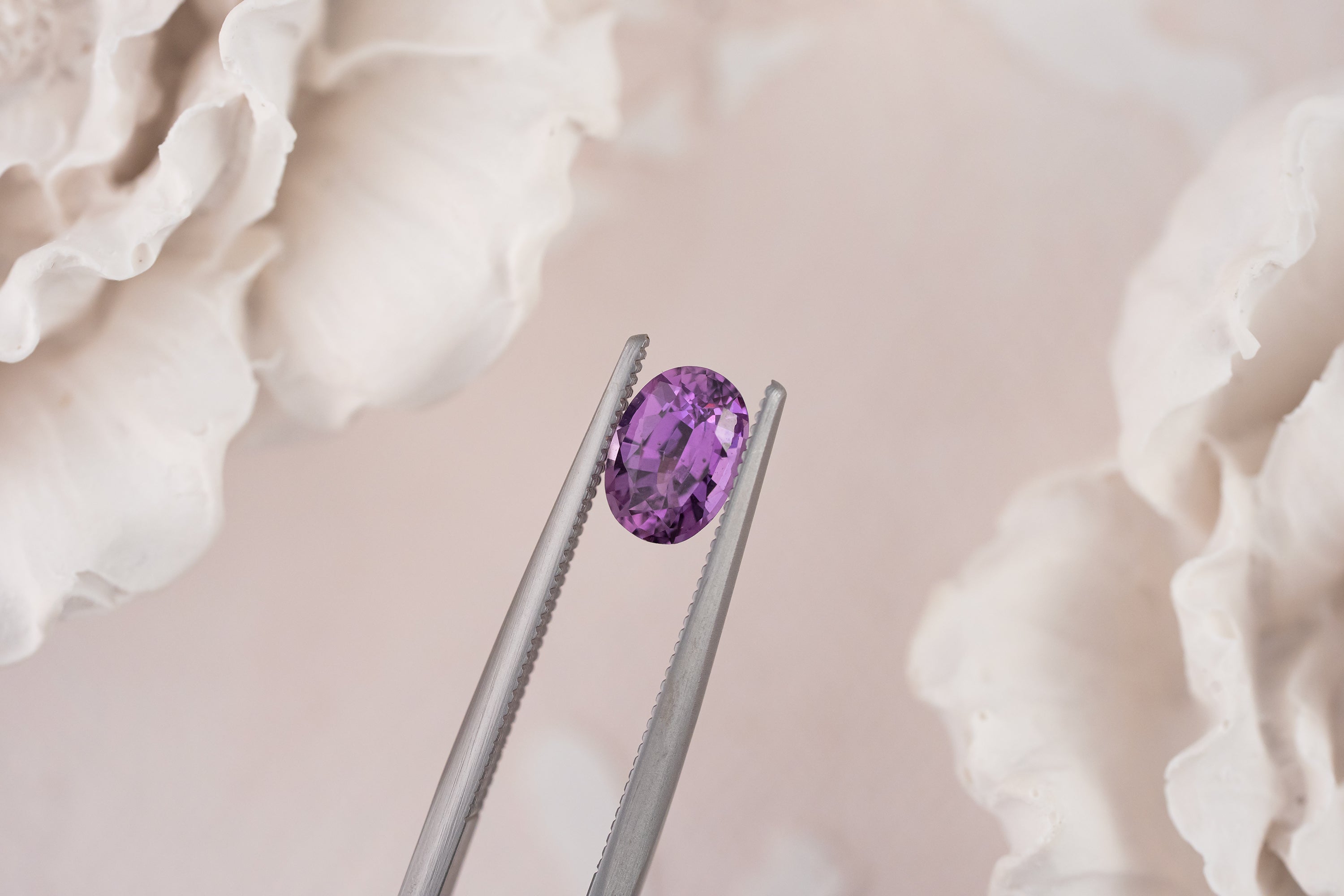 0.89 CT Oval Purple Sapphire