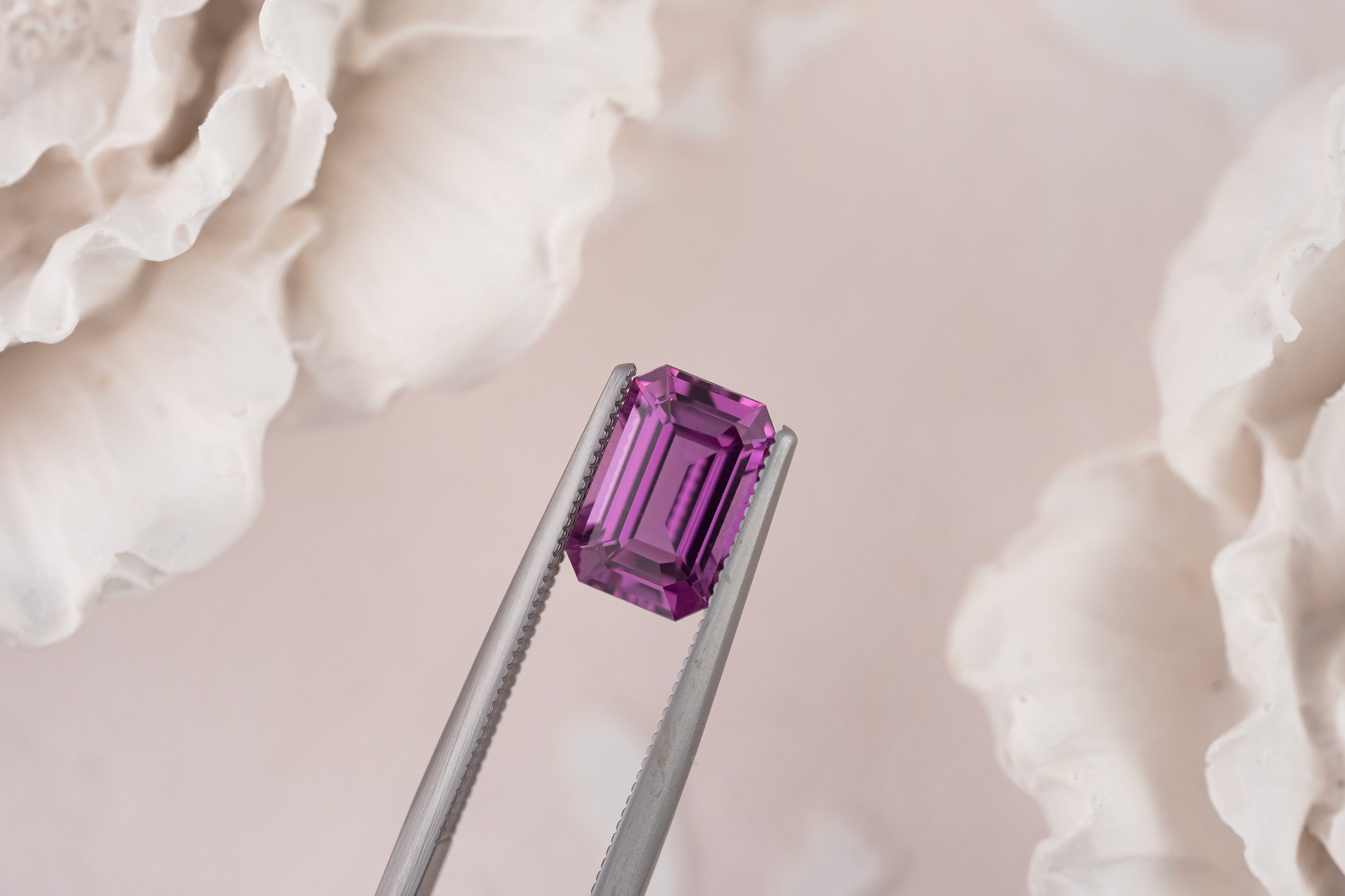2.05 CT Emerald Cut Grape Purple Sapphire