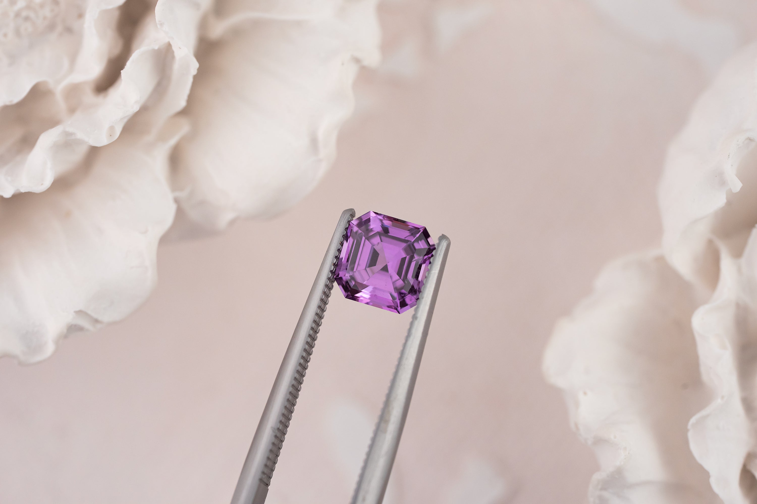 1.25 CT Asscher Purple Sapphire