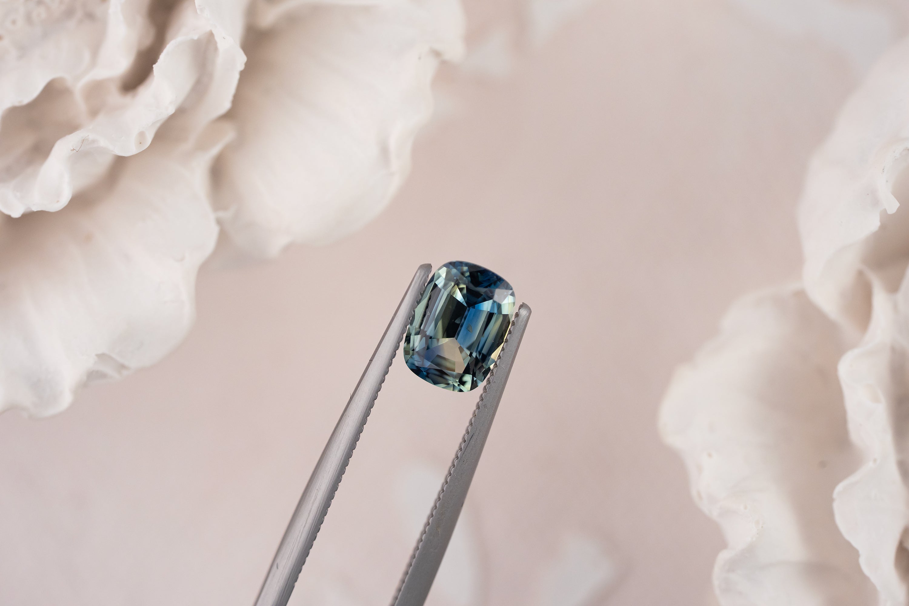 1.15 CT Elongated Cushion Bicolor Blue/Teal Sapphire - Lavender Creek Gems