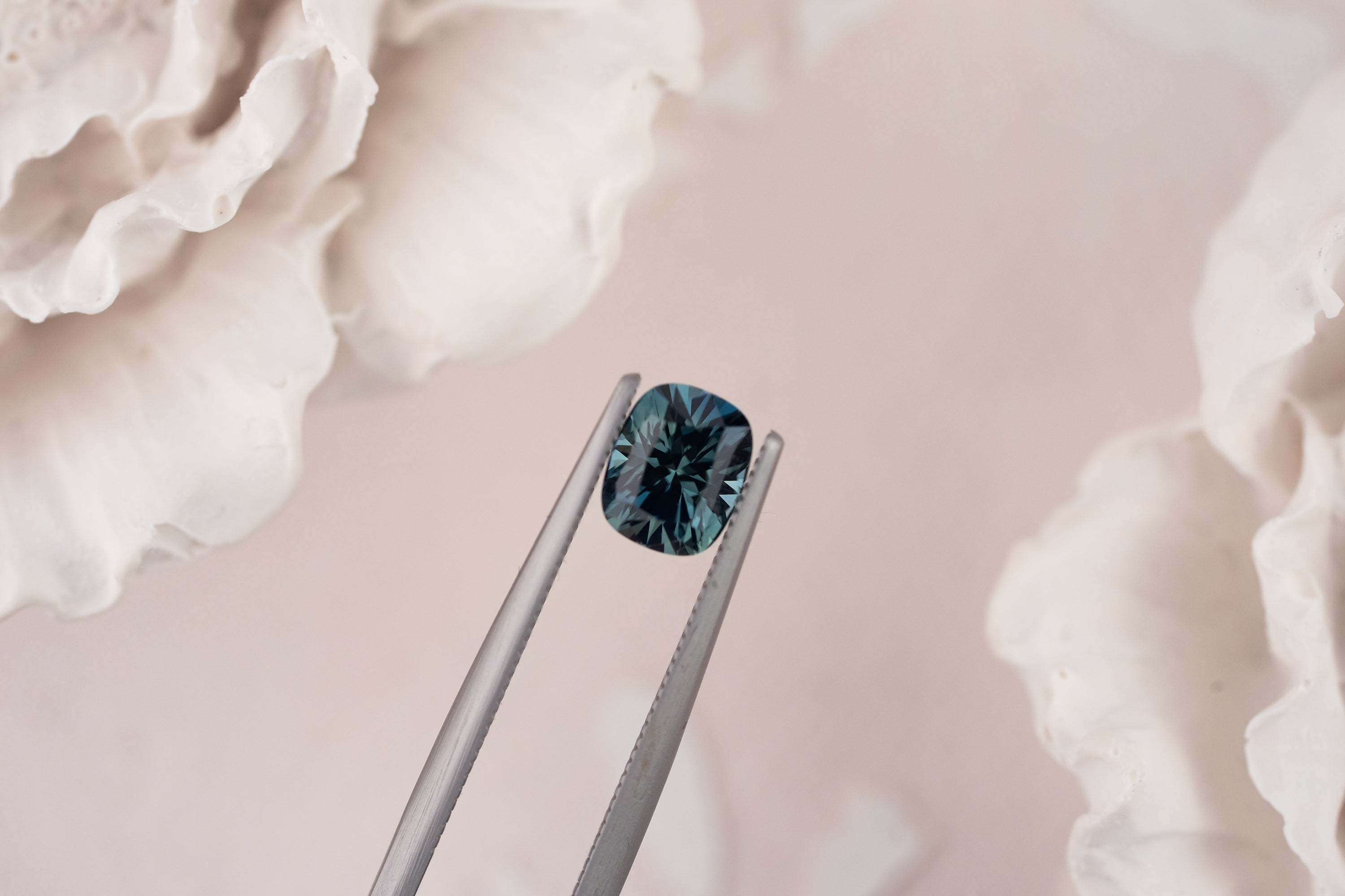 1.01 CT Elongated Cushion Navy Blue/Teal Sapphire - Lavender Creek Gems