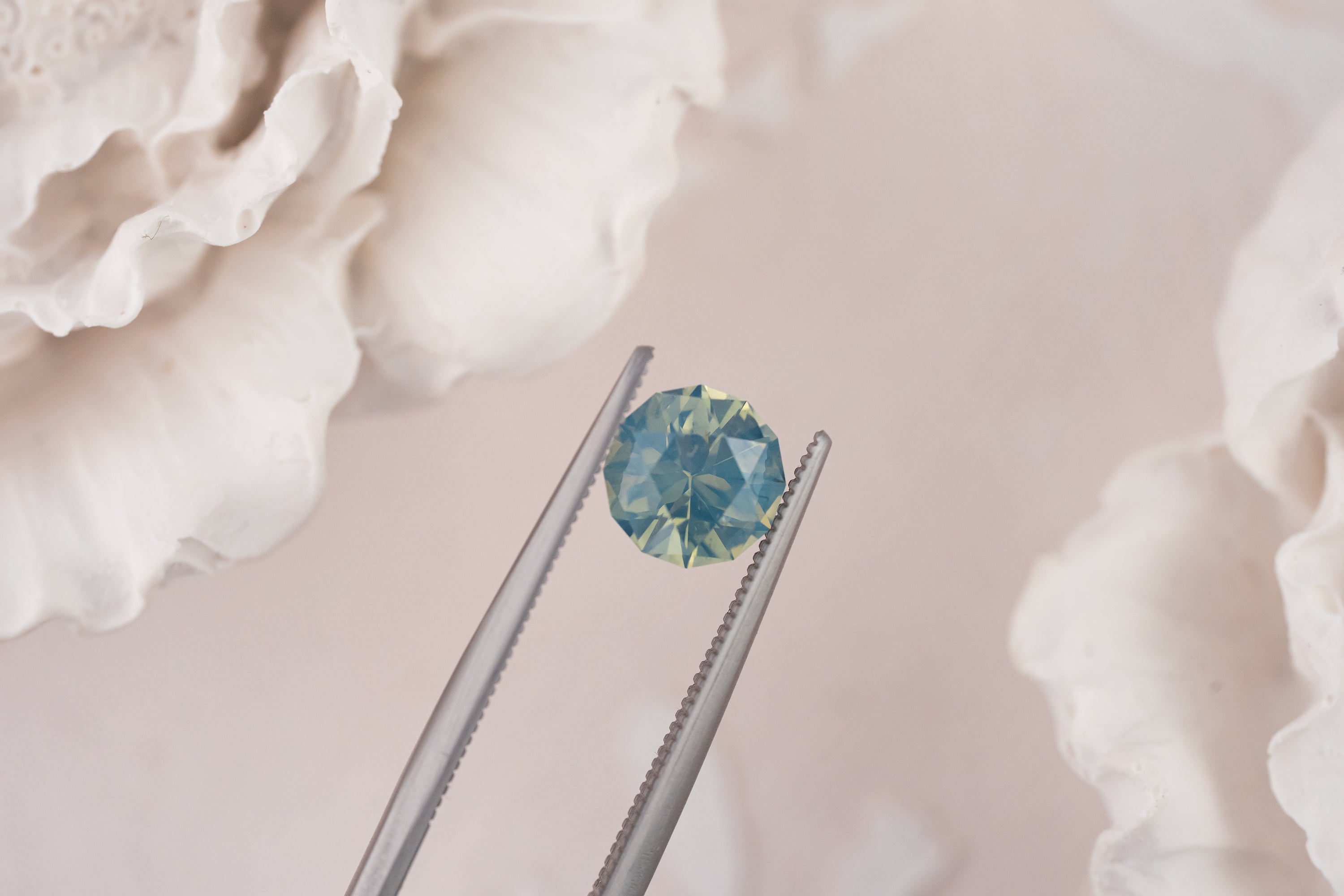 1.42 CT Round Opalescent Light Blue Sapphire - Lavender Creek Gems