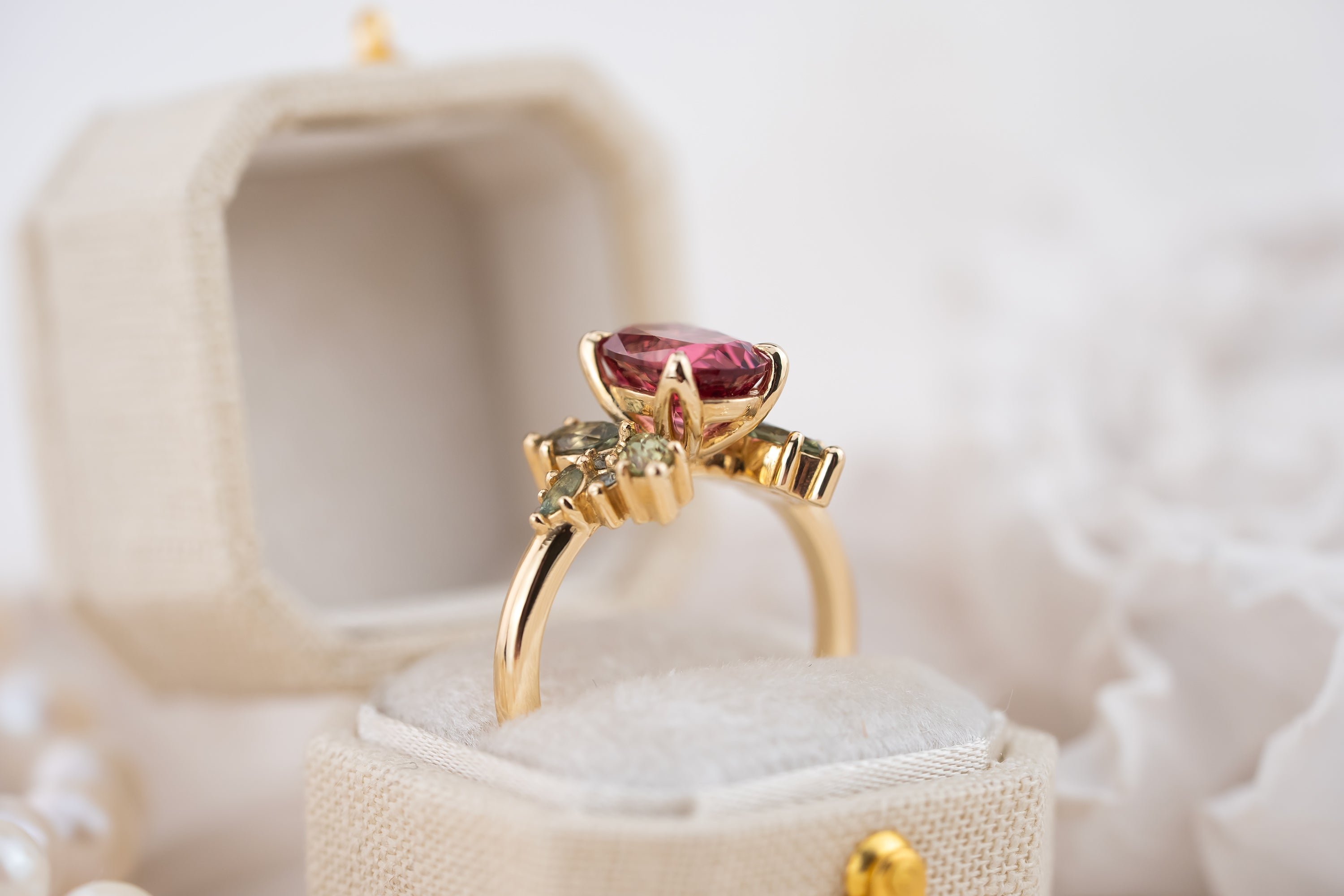 The Veraine Ring | 2.26 Oval Rose Spinel - Lavender Creek Gems