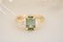 The Tría Ring - 2.1 CT Sage Green Emerald Cut Tourmaline - Lavender Creek Gems
