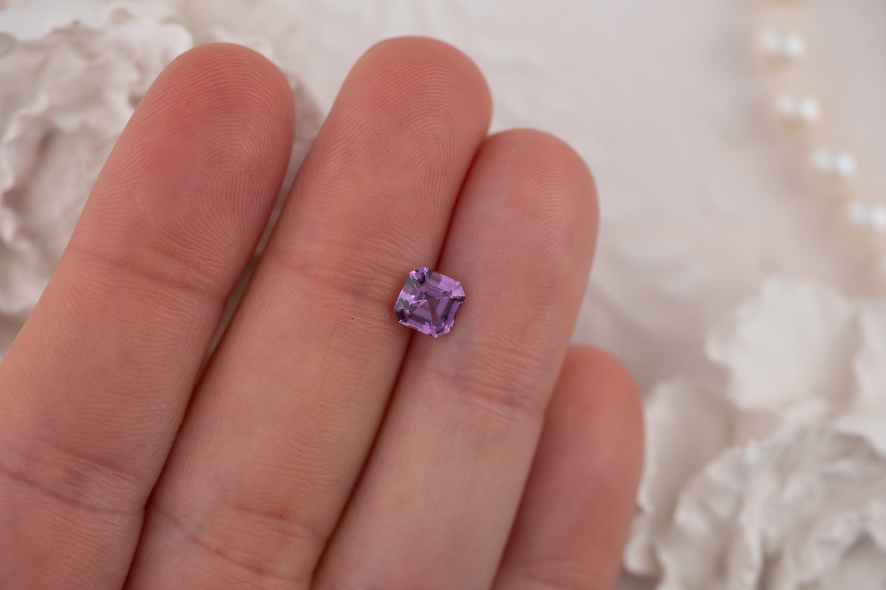 1.25 CT Asscher Purple Sapphire