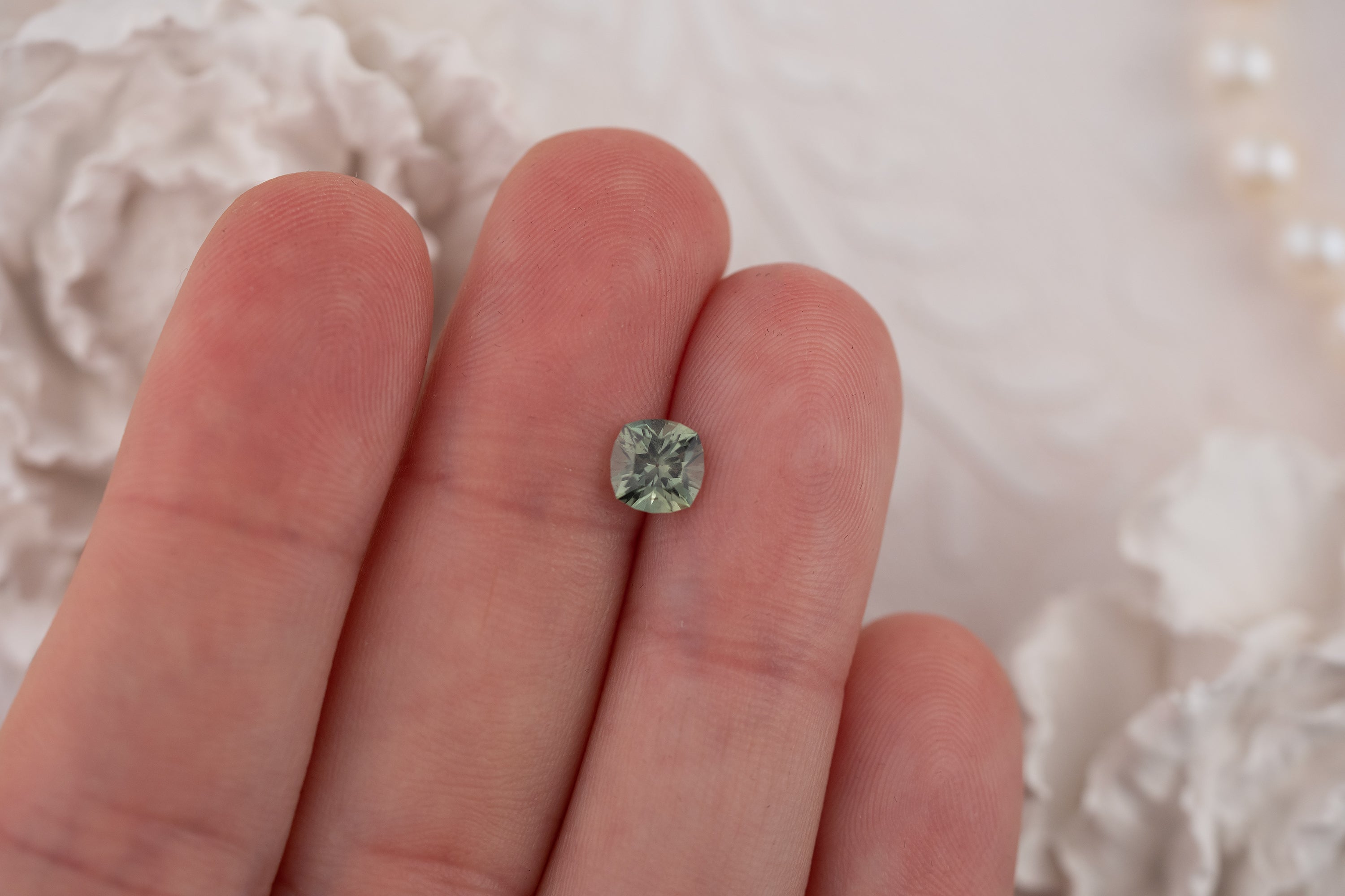 1.1 CT Cushion Teal/Blue Montana Sapphire - Lavender Creek Gems