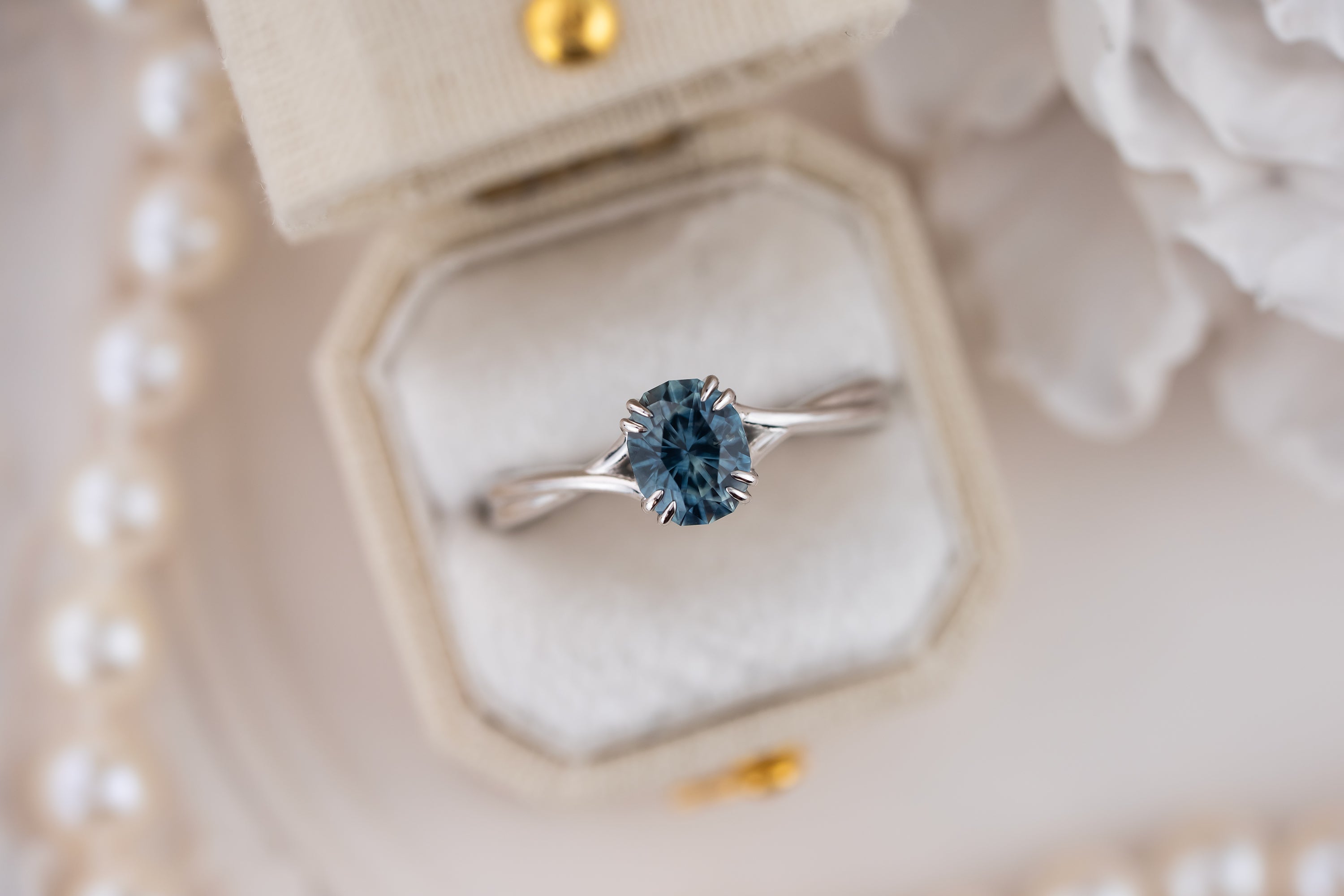 The Fates Ring | 1.15 CT Oval Blue Montana Sapphire - Lavender Creek Gems