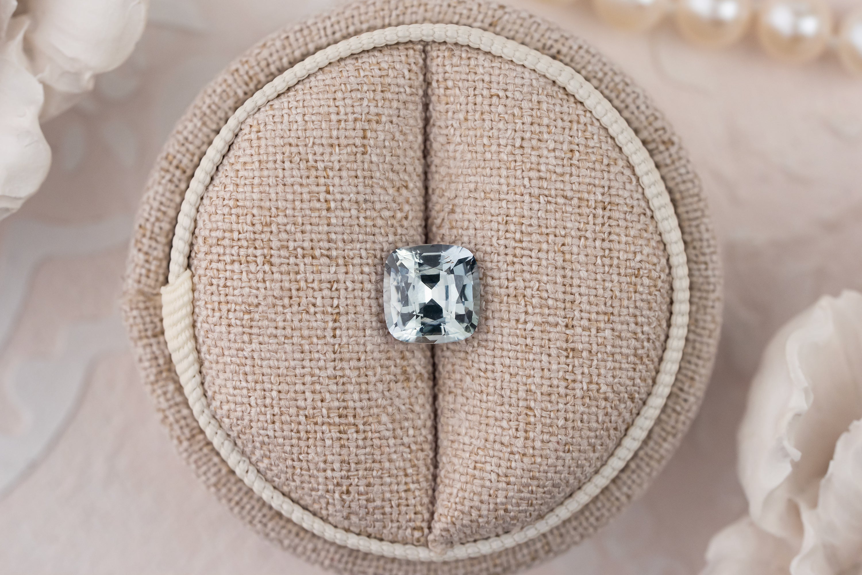 2.43 CT Cushion Mint Sapphire - Lavender Creek Gems