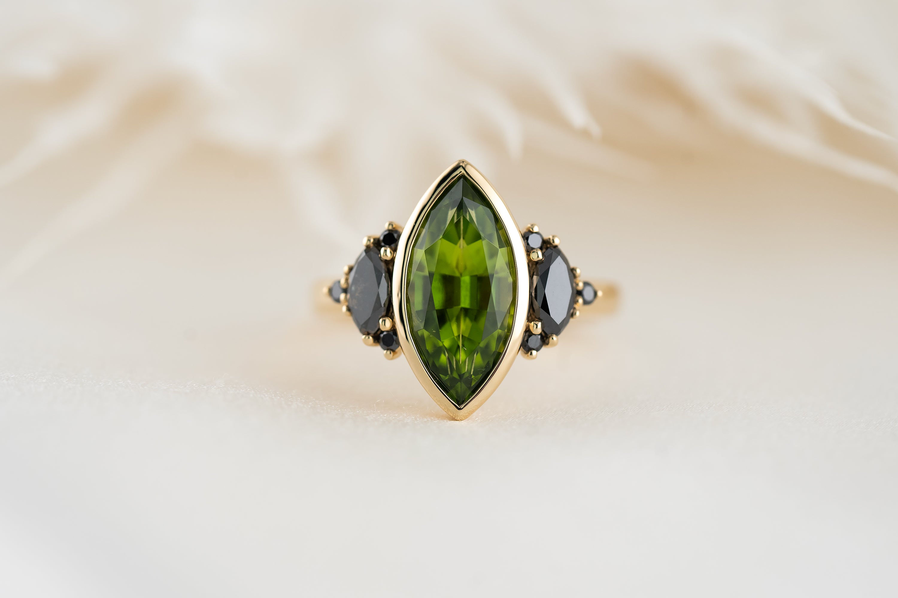 The Maren Ring | 3.15 CT Marquise Peridot - Lavender Creek Gems