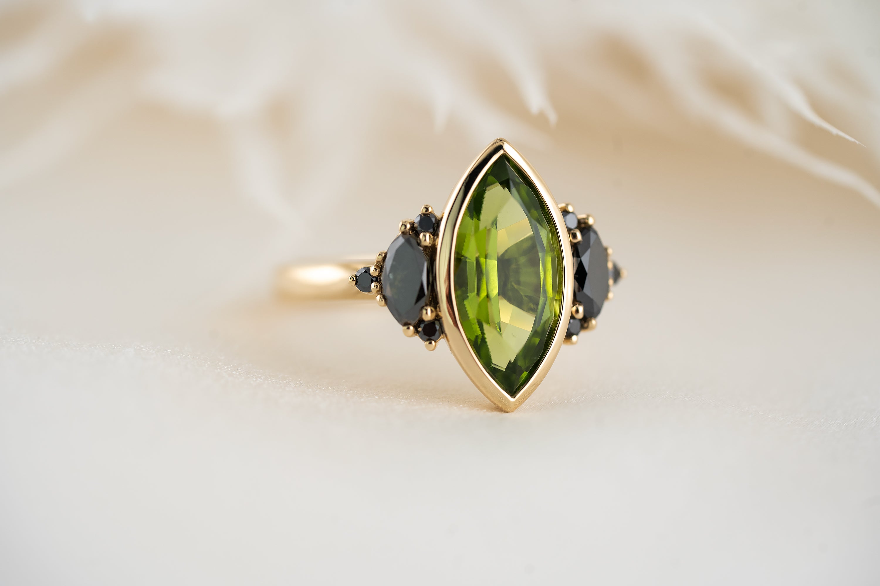 The Maren Ring | 3.15 CT Marquise Peridot - Lavender Creek Gems