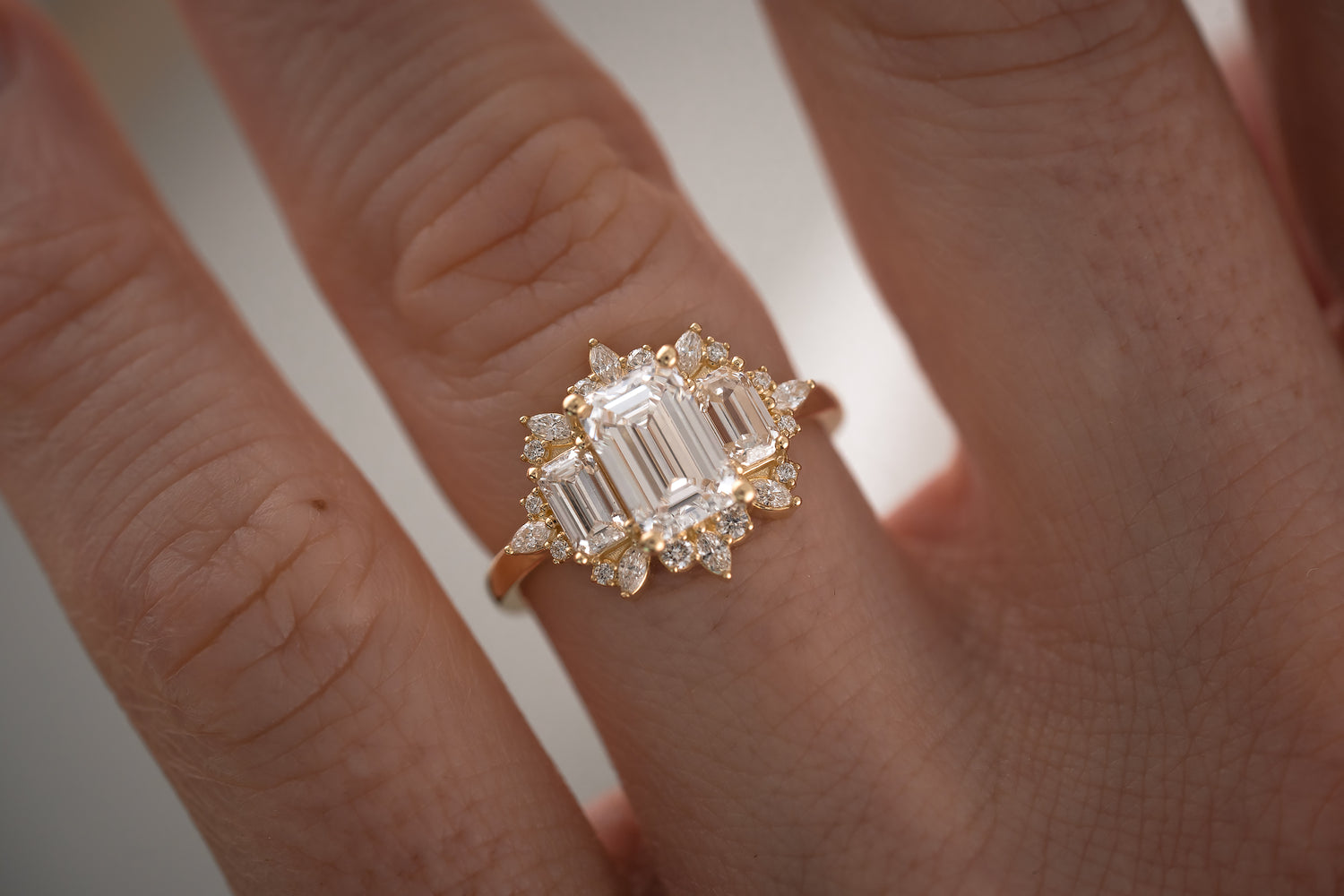 The Marial 1.59 CT Emerald Cut Diamond Ring - Lavender Creek Gems