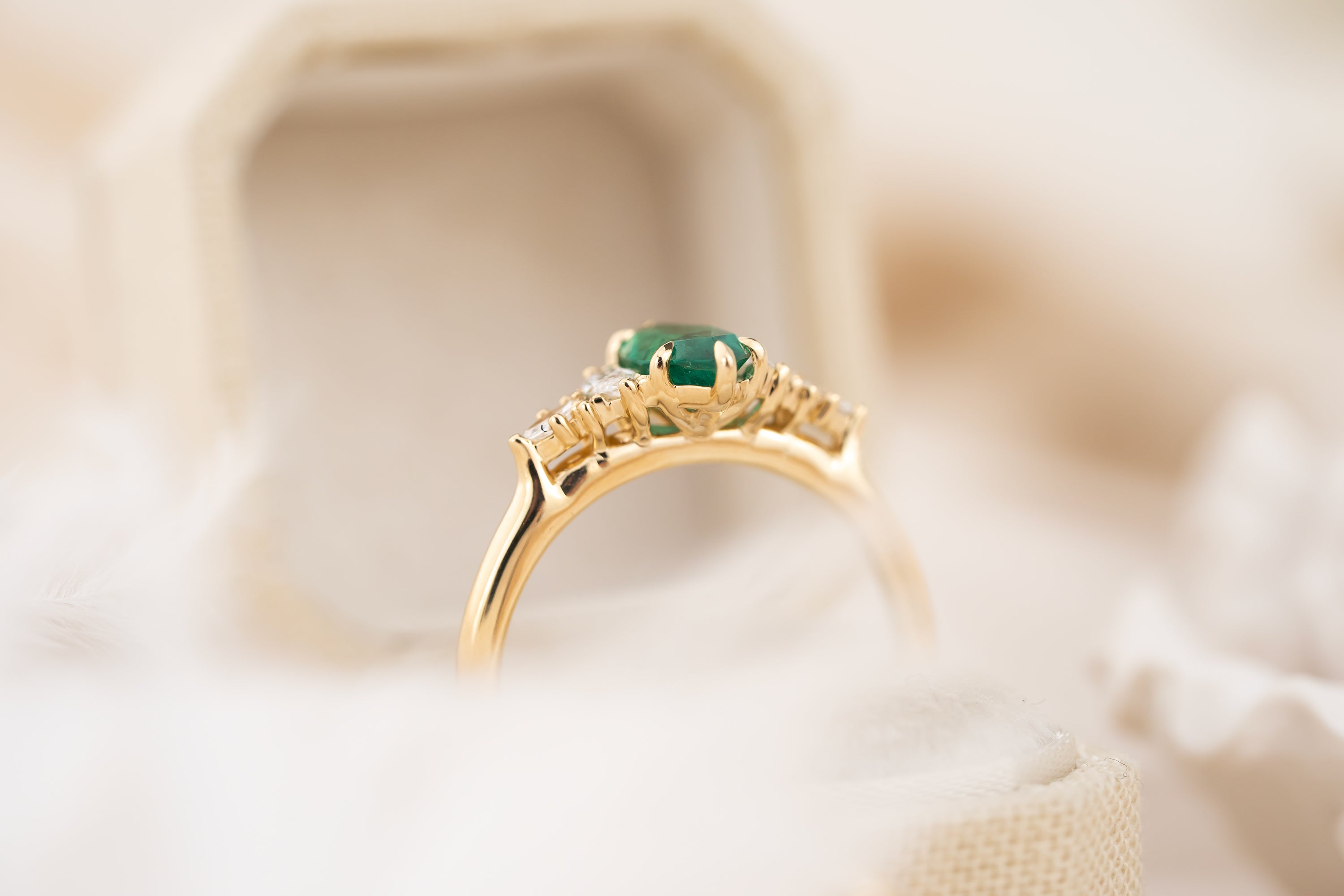 The Maeve Ring | 0.77 CT Marquise Emerald