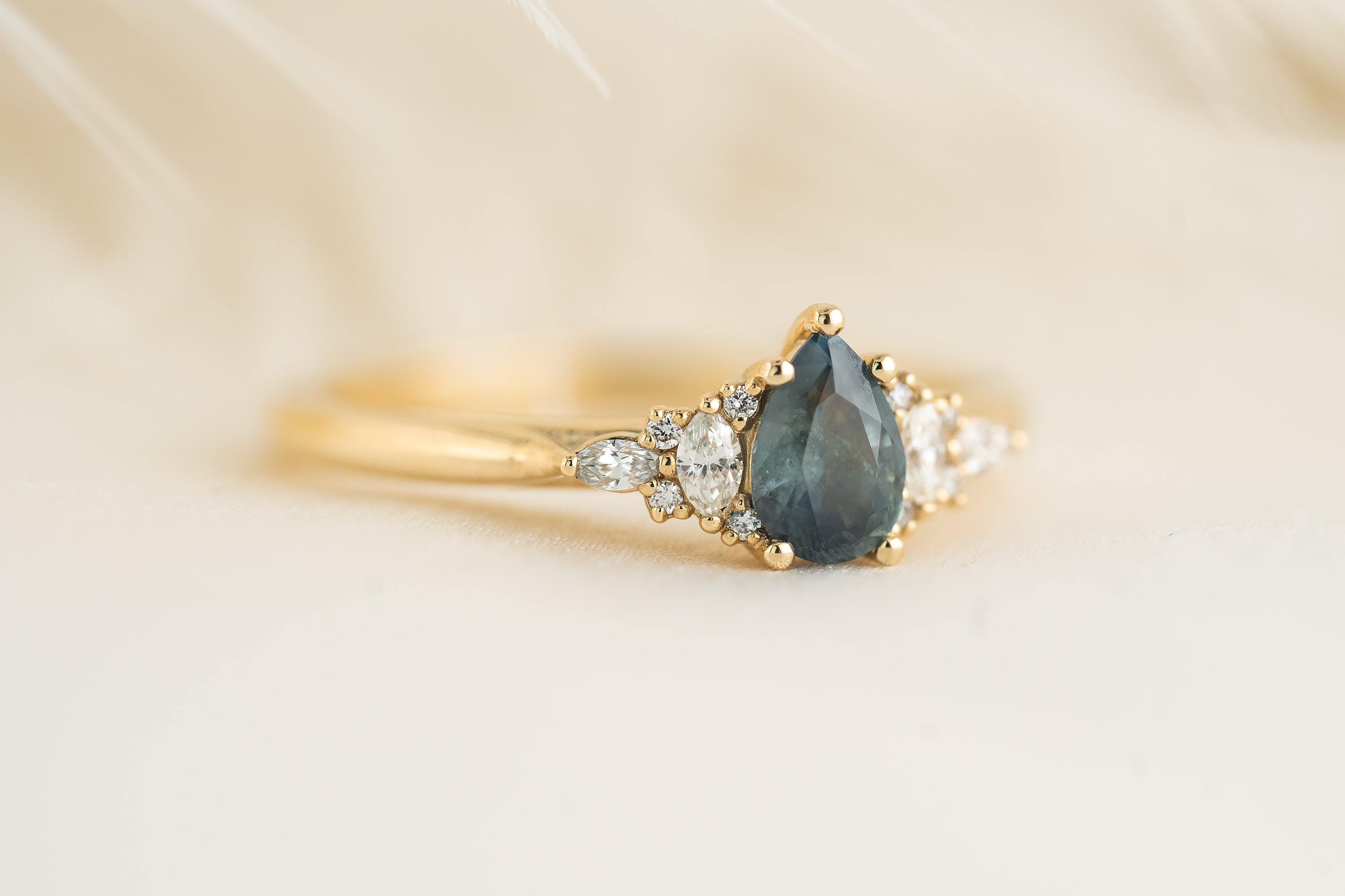 The Maeve Ring | 0.45 CT Pear Alexandrite - Lavender Creek Gems