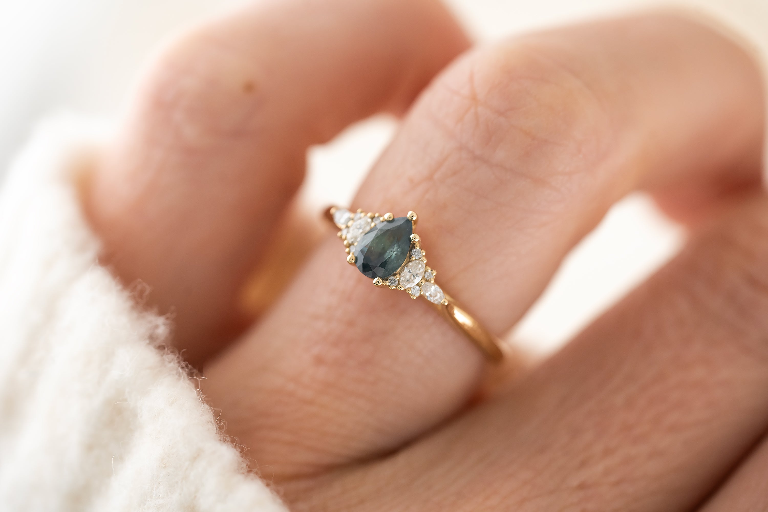 The Maeve Ring | 0.45 CT Pear Alexandrite - Lavender Creek Gems