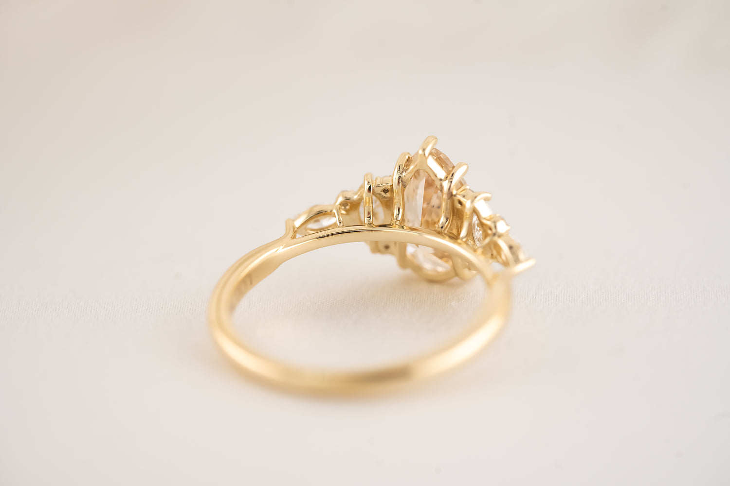 The Maeve Ring - 2 CT Pear Champagne Diamond - Lavender Creek Gems
