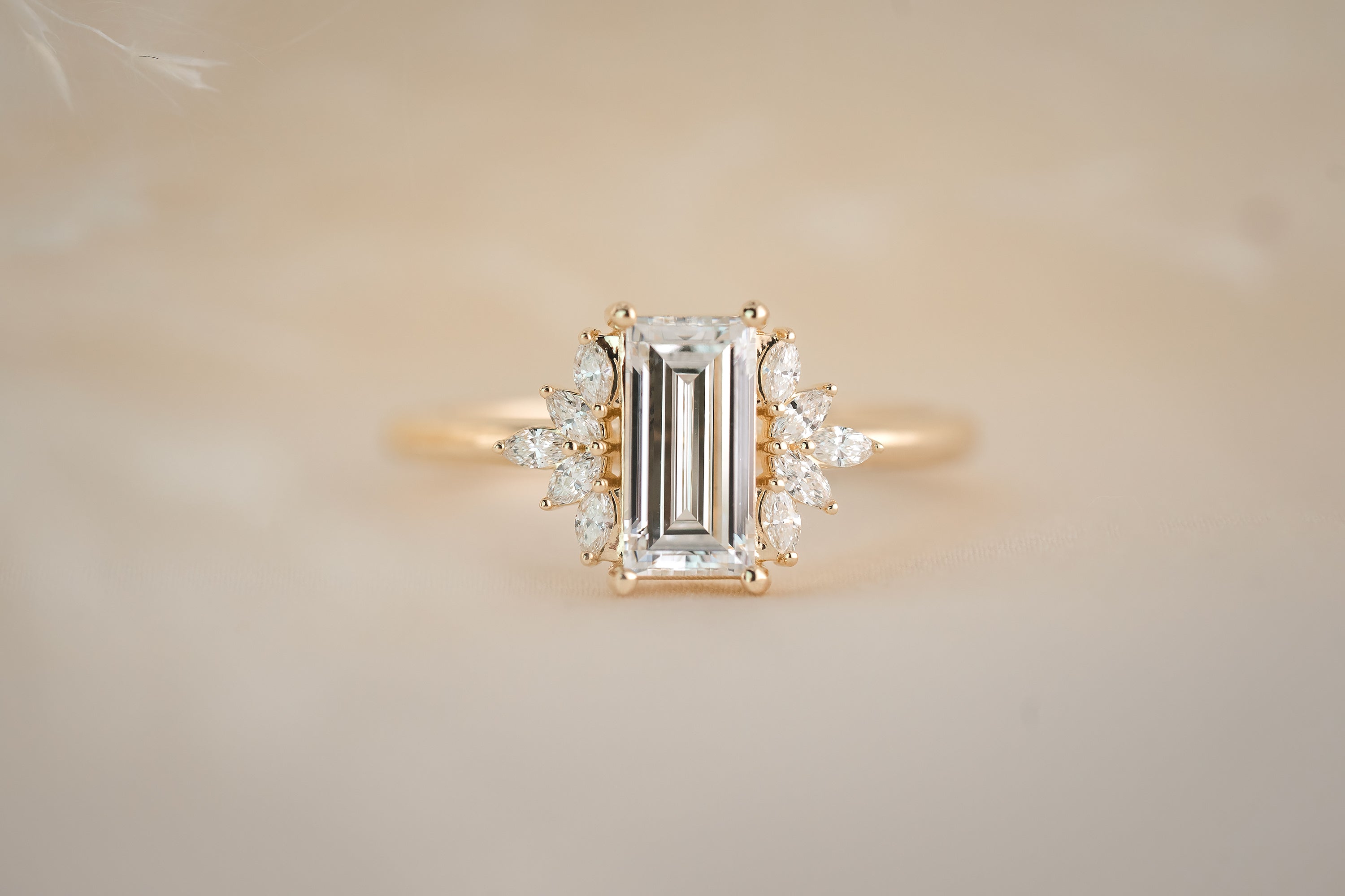 The Mitra Diamond Wedding Set - Lavender Creek Gems