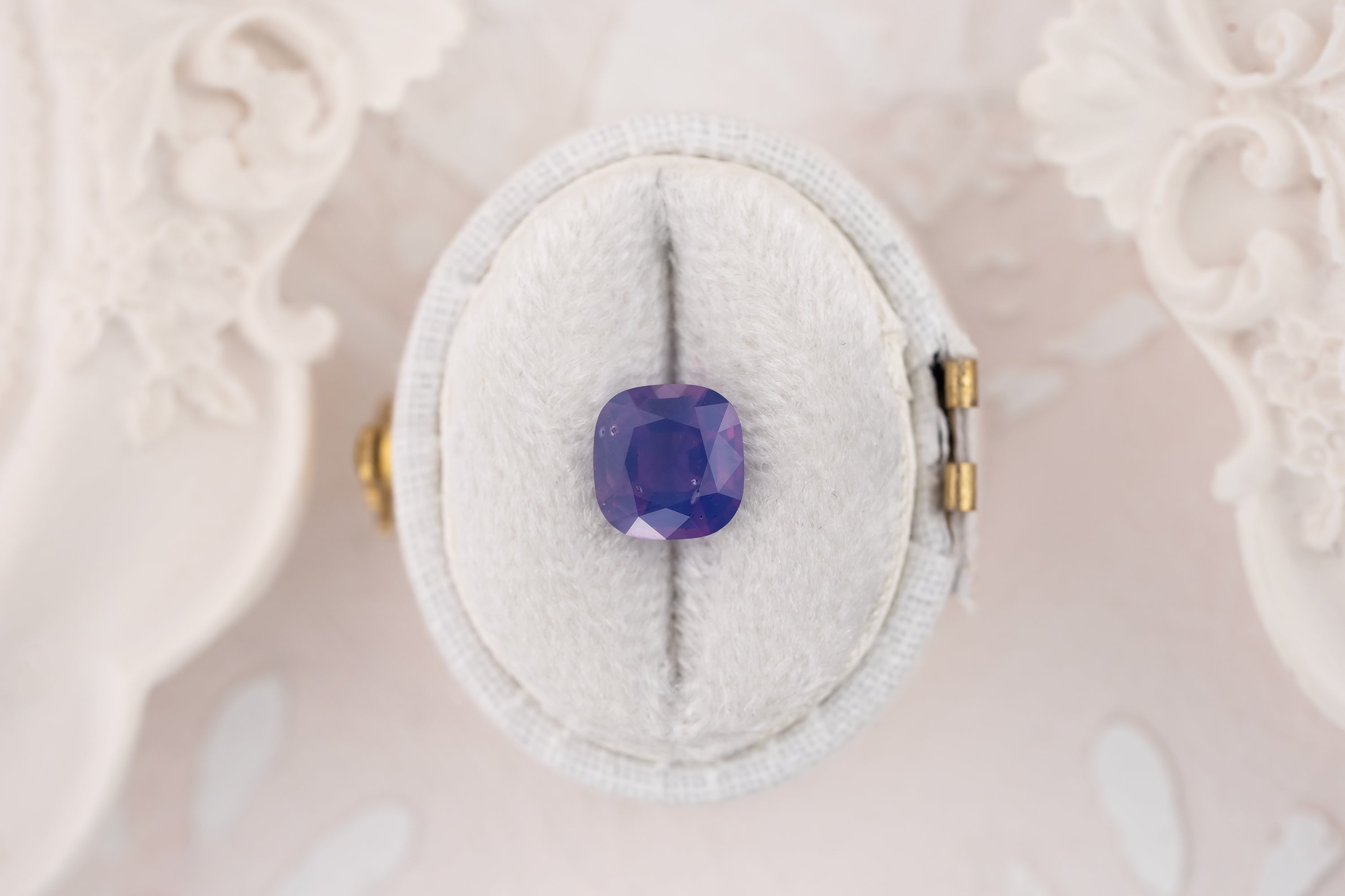 2.02 CT Cushion Opalescent Purple Sapphire - Lavender Creek Gems